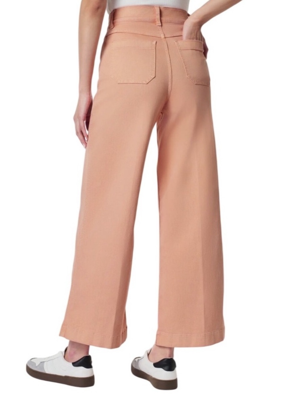 SPANX Wide-Leg Crop Pants in Peach